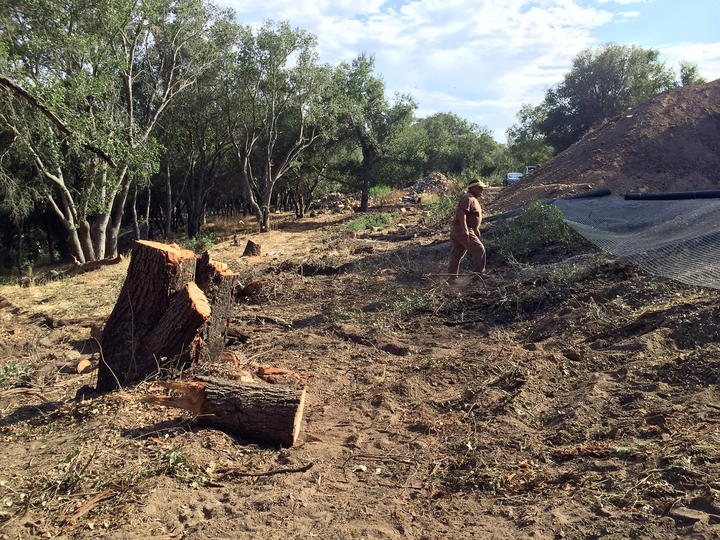 Getting ready for soil stock pile at Hansen site