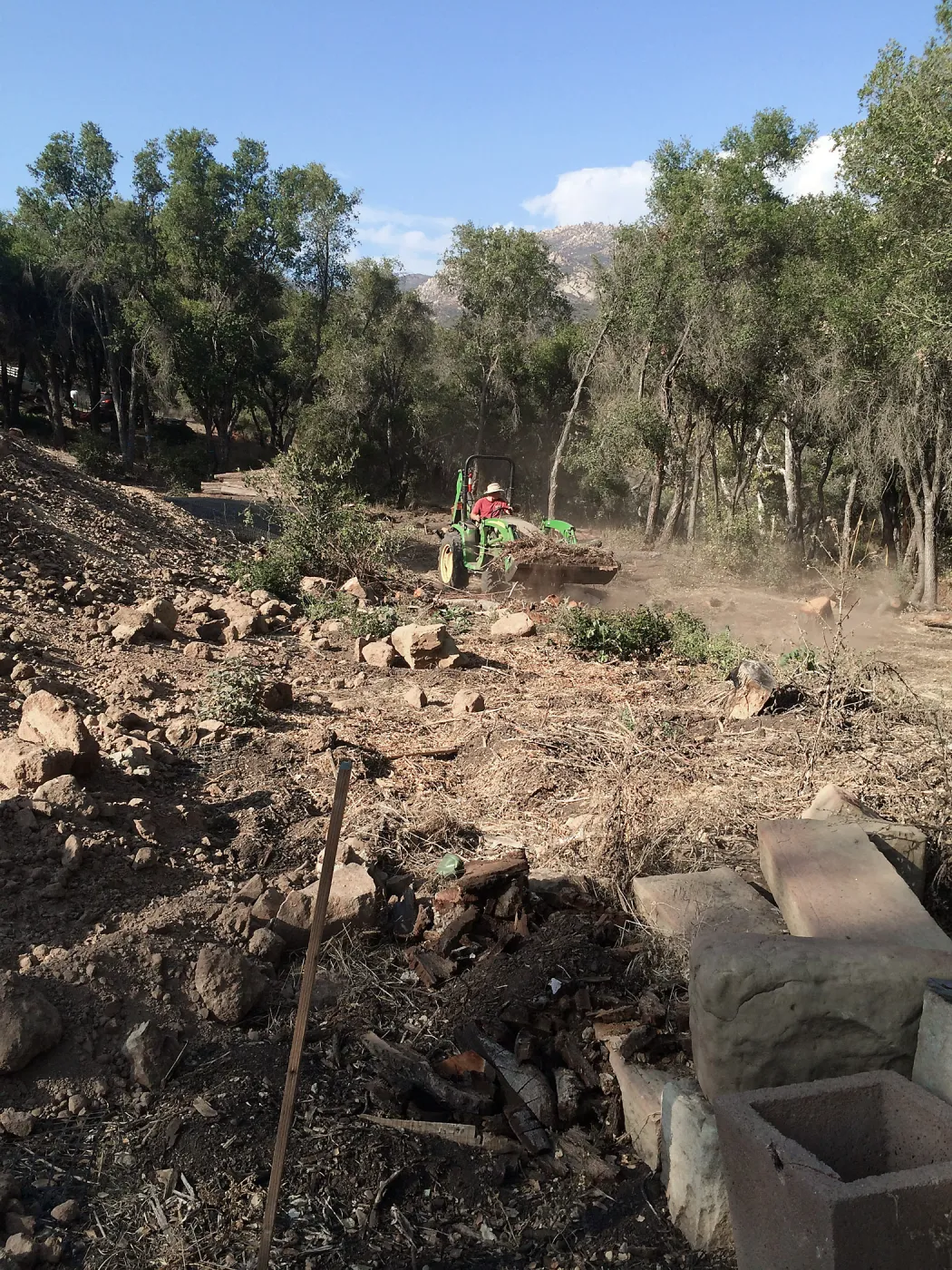 Getting ready for soil stock pile