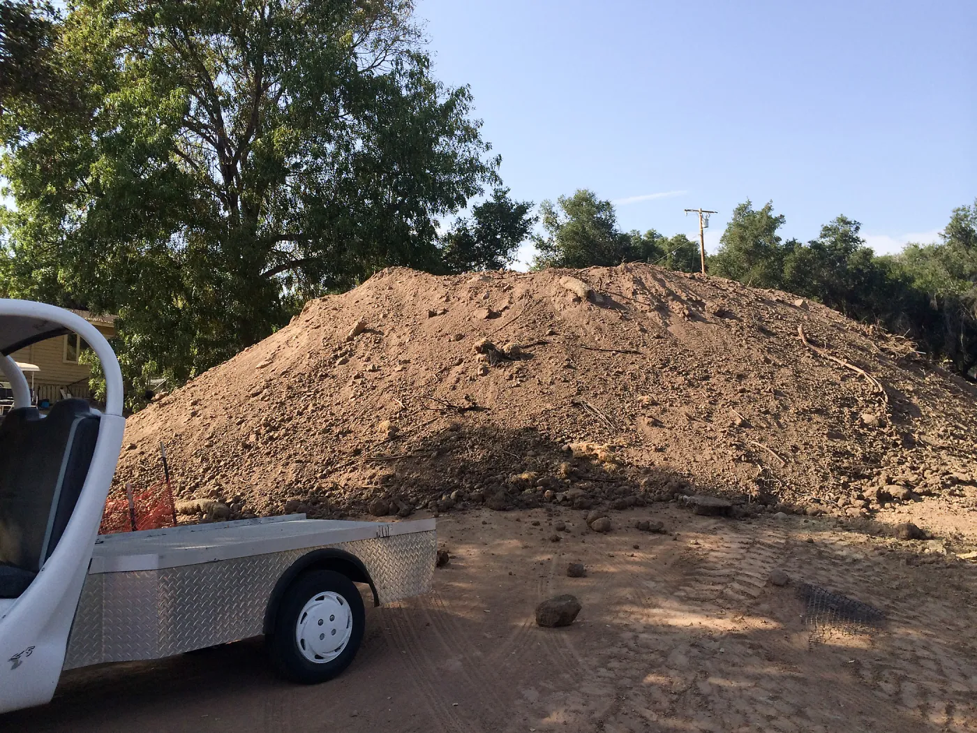 Soil stock pile at Hansen site