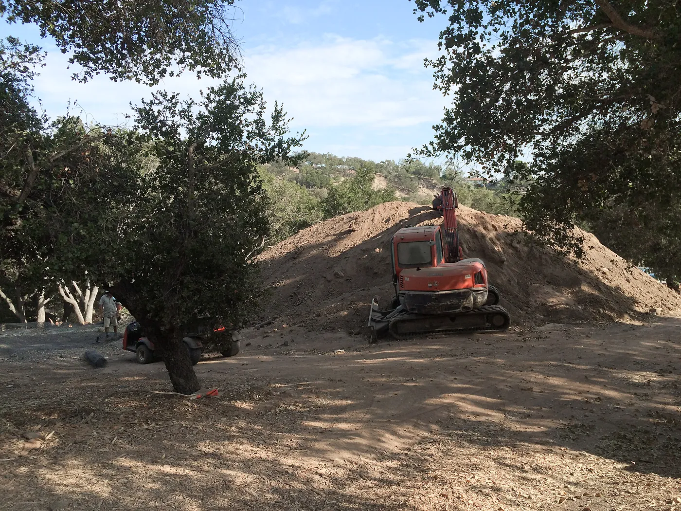 Soil stock pile at Hansen site