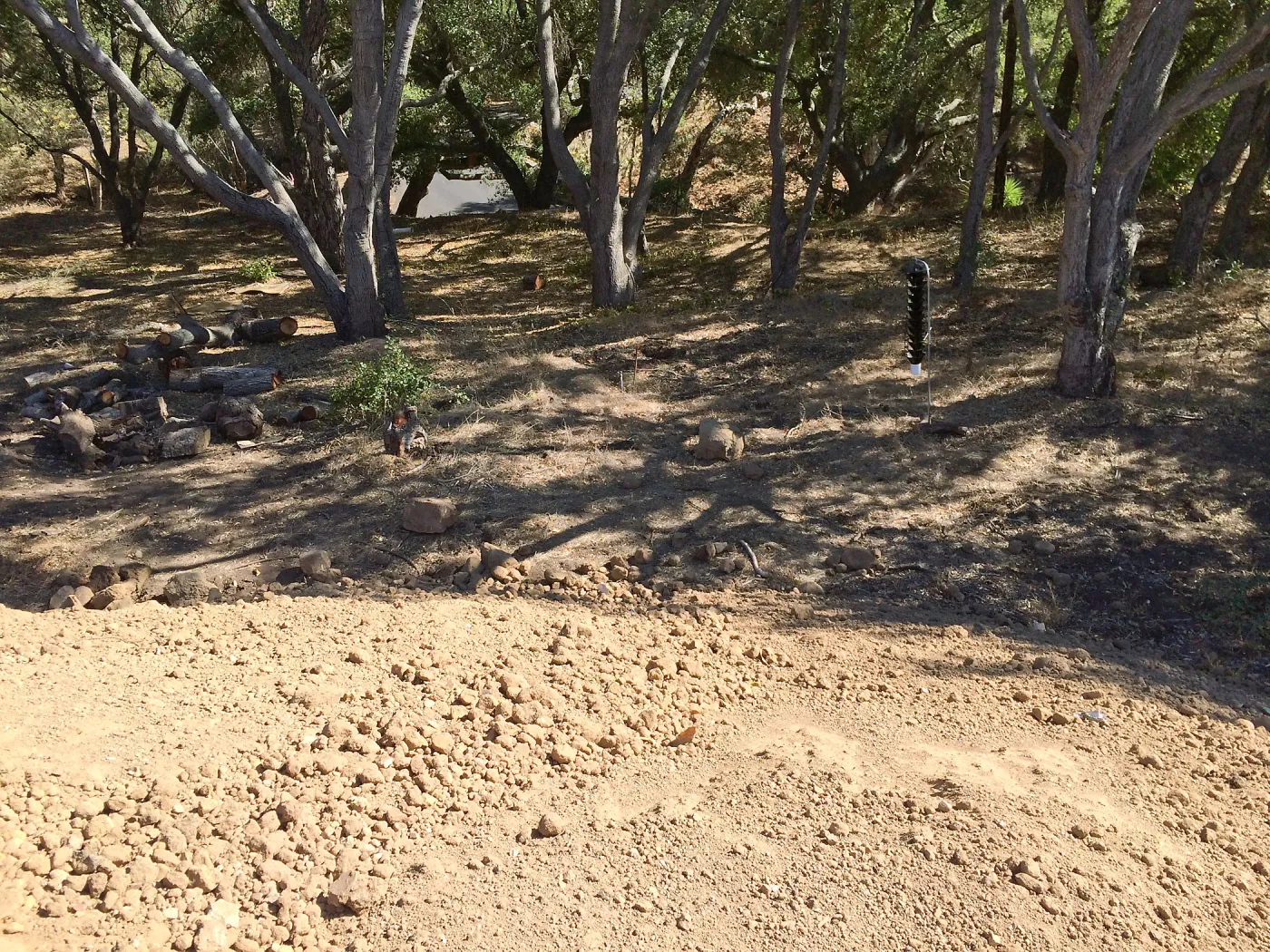 Dirt stockpile at Hansen site
