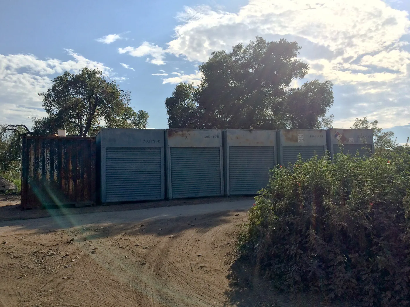 Horticulture gear containers at Hansen site