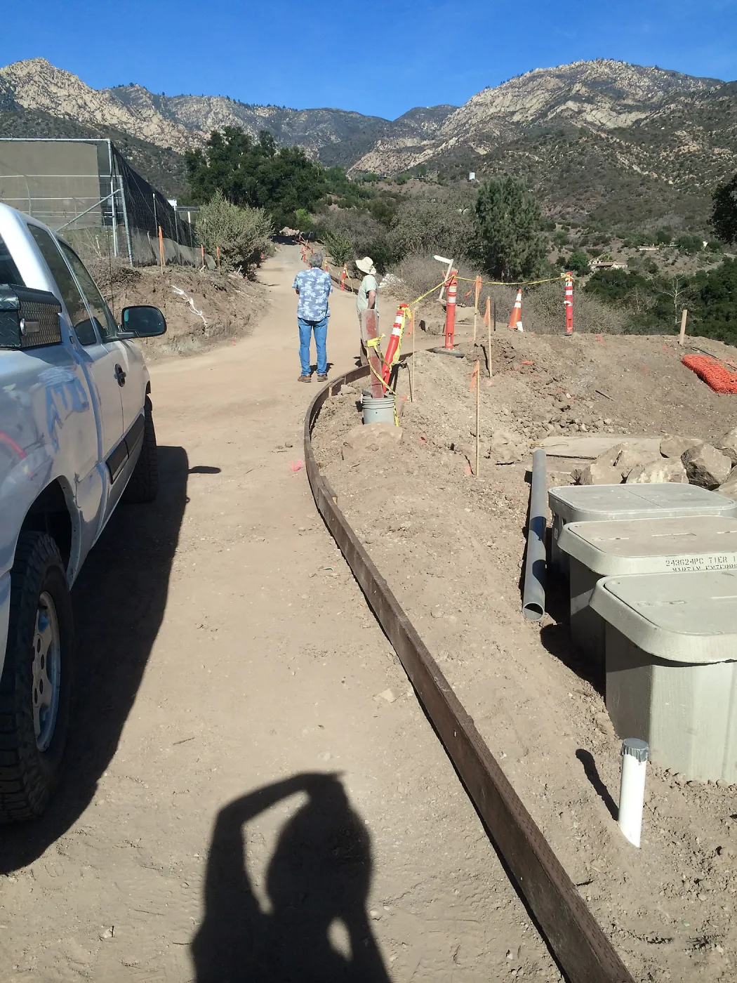 Construction of Pritzlaff Conservation Center, driveway to upper parking lot