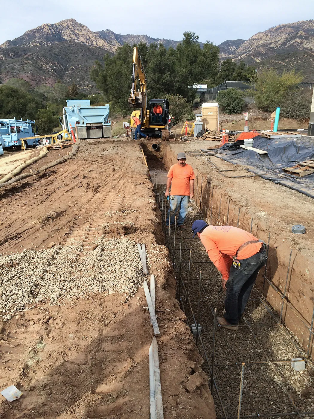 Construction of the rill at the Pritzlaff Conservation Center