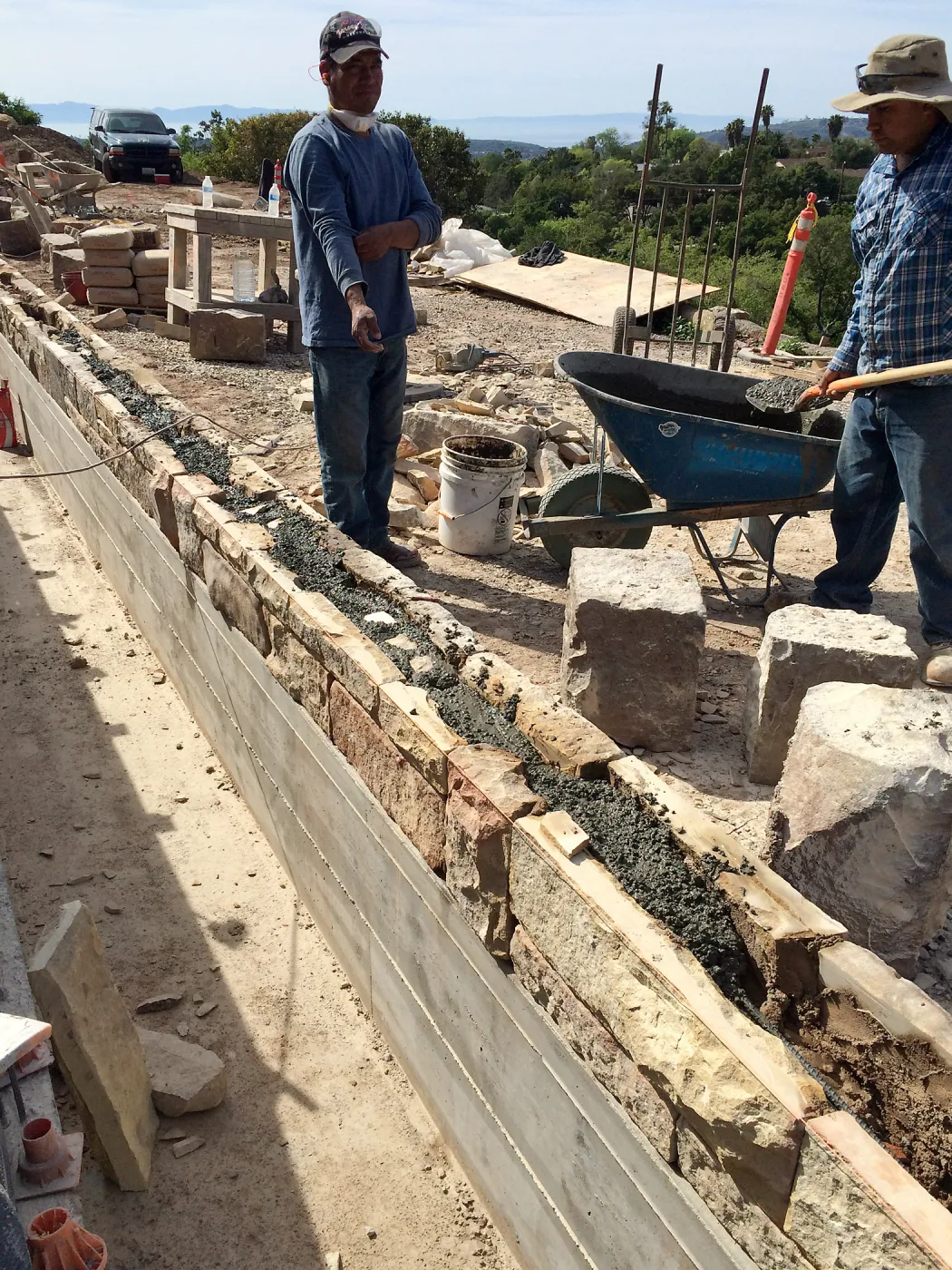 Construction of the rill at the Pritzlaff Conservation Center