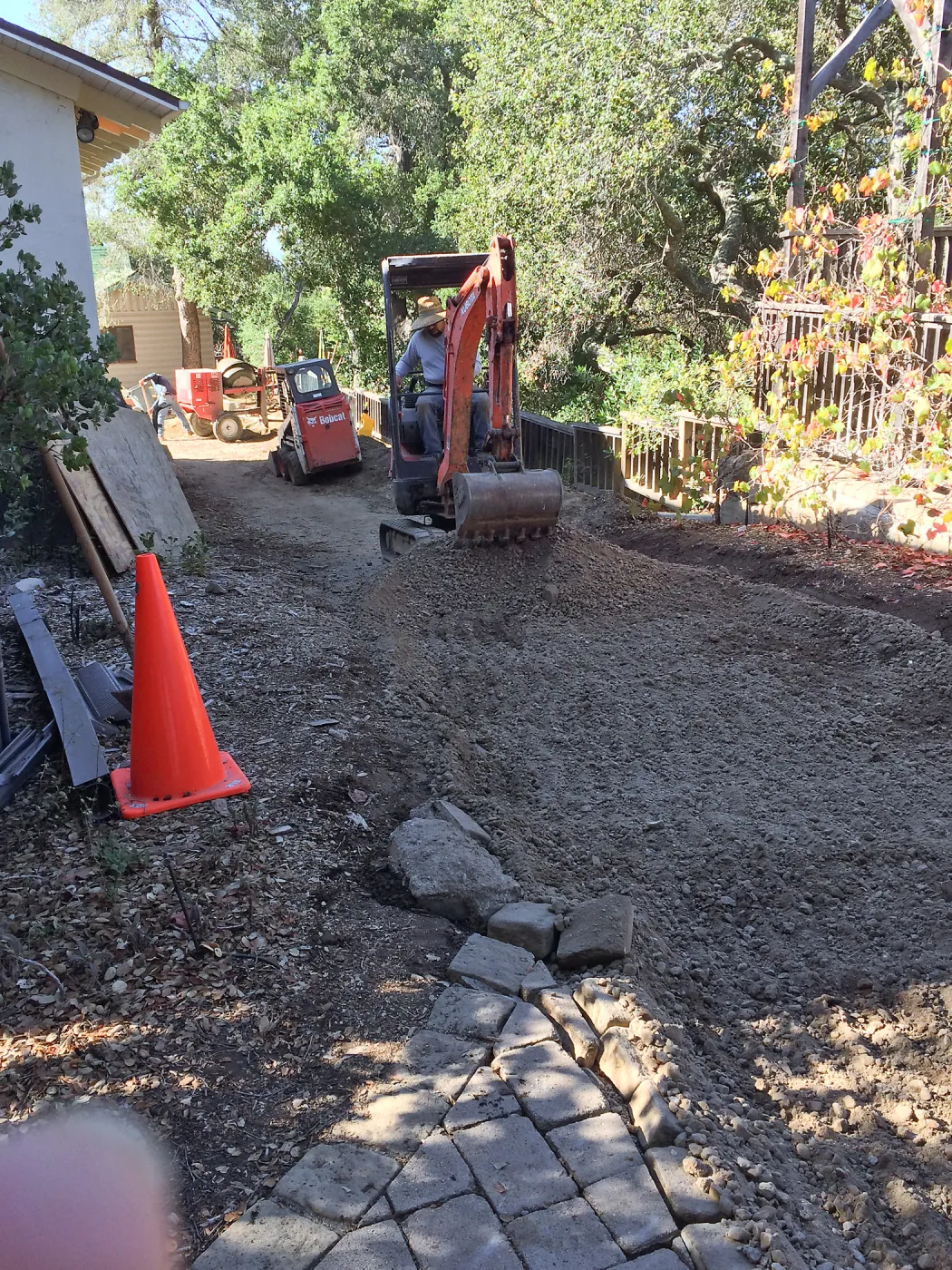 Preparing new path to Cottage and Water Wise Home Garden