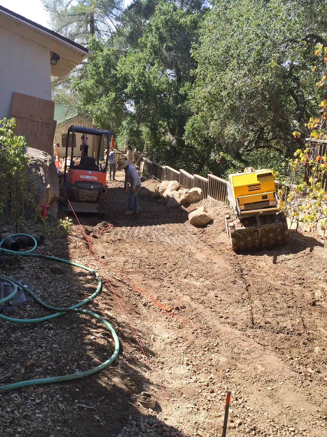 Preparing new path to Cottage and Water Wise Home Garden