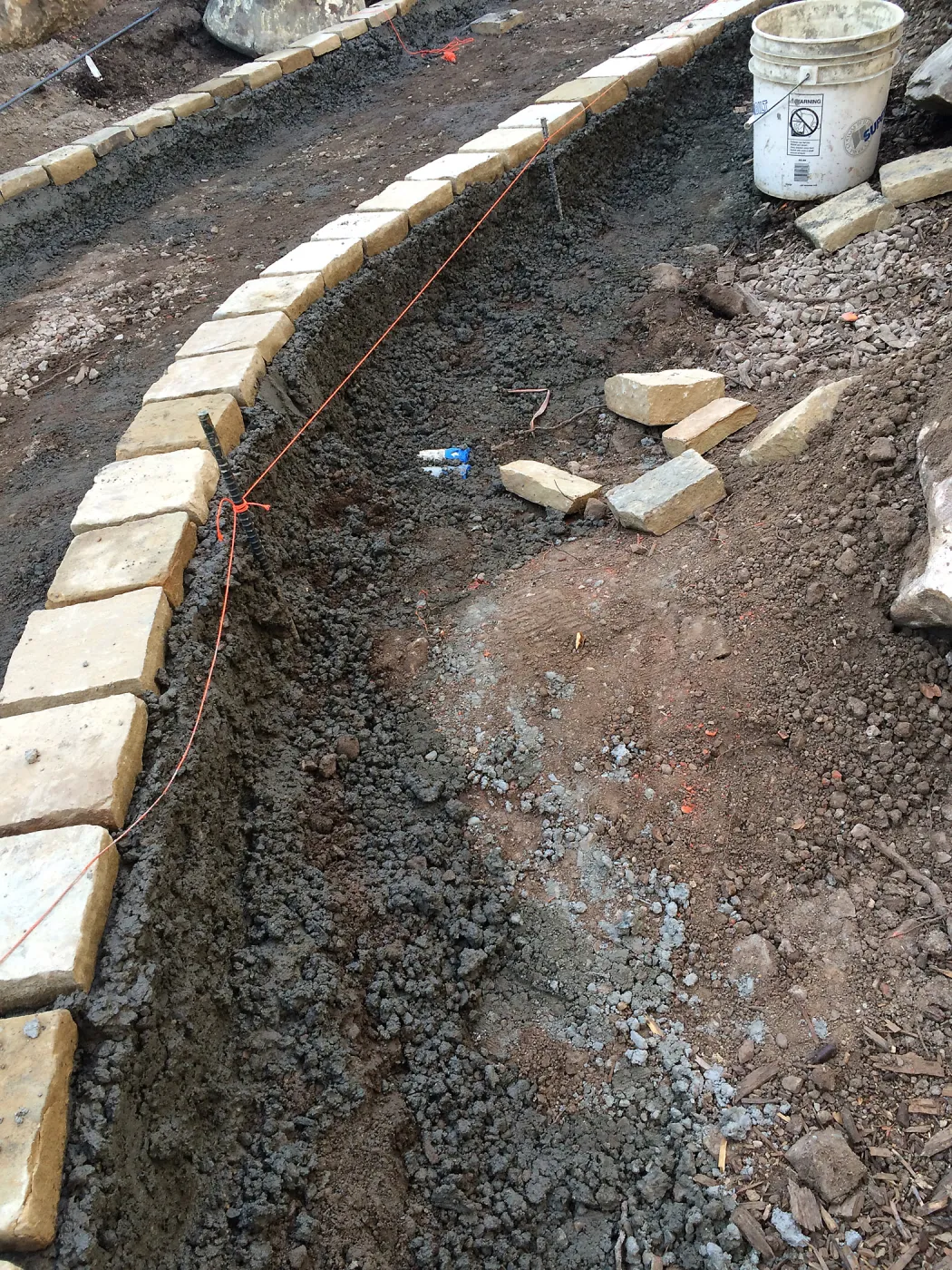 Preparing new path to Cottage and Water Wise Home Garden