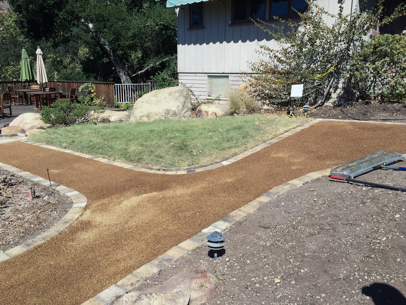 New Eco-Pave path around Cottage and Water Wise Home Garden