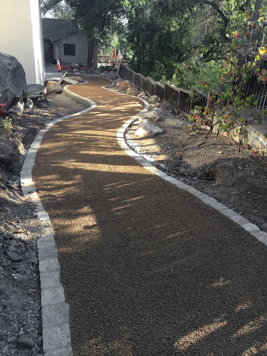 New Eco-Pave path around Cottage and Water Wise Home Garden