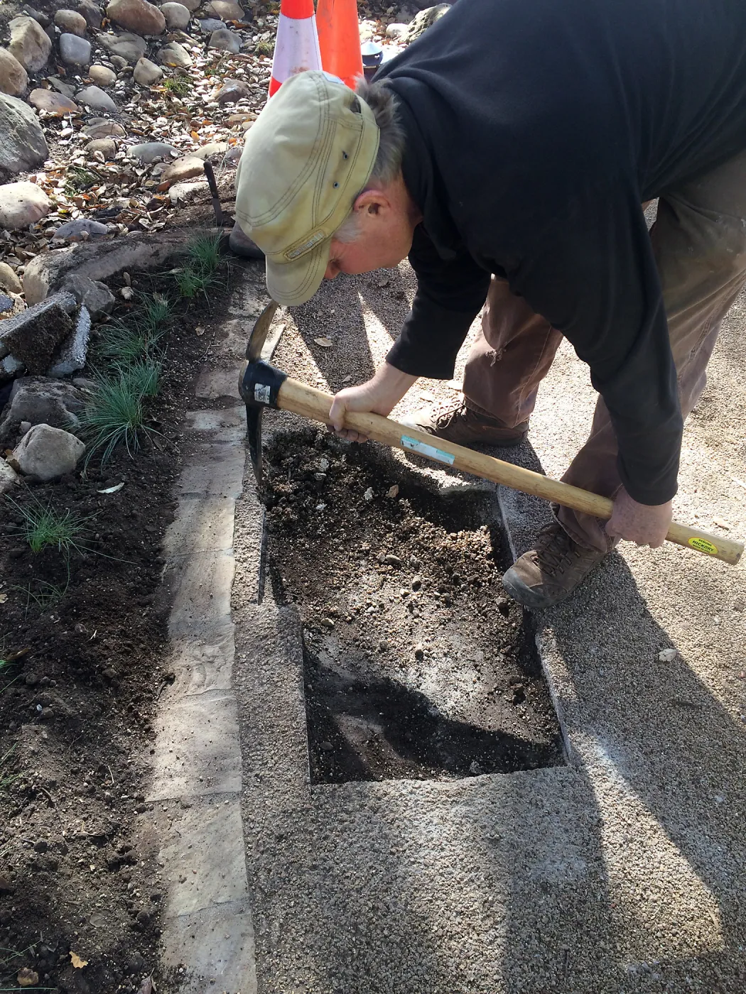 Repair of Eco-Pave path at Water Wise Home Garden
