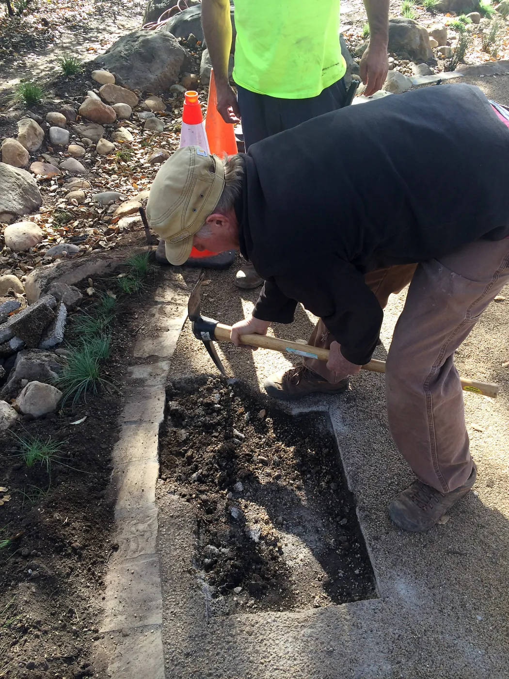 Repair of Eco-Pave path at Water Wise Home Garden