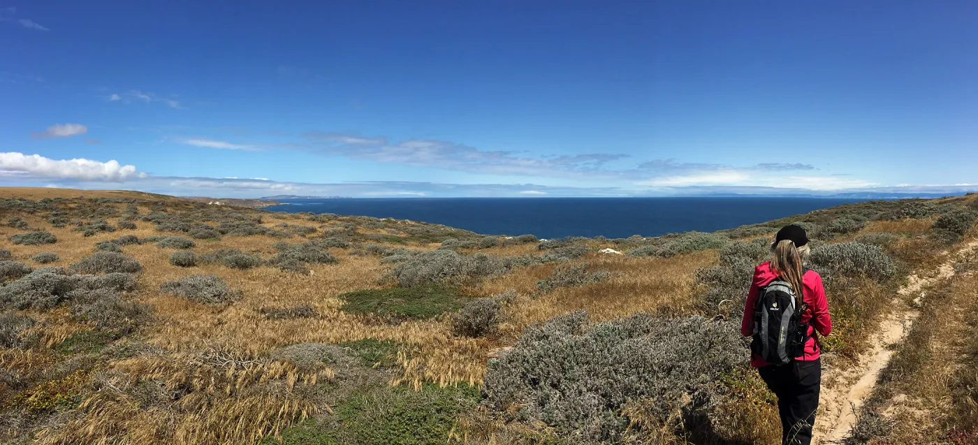 Santa Rosa Island Trip, Looking out towards San Miguel Island and mainland, Nancy Deacon-Davis, hiking to Carrington Point