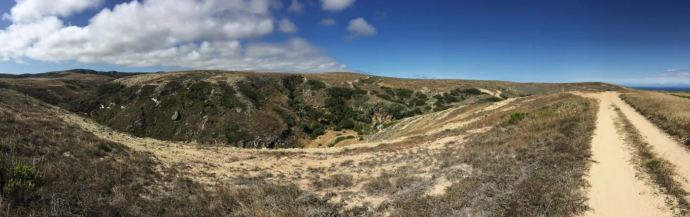 Santa Rosa Island Trip, hiking on Smith Highway to Lobo Canyon