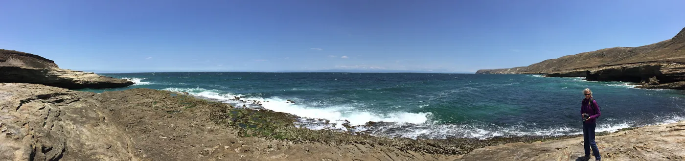 Santa Rosa Island Trip, Nancy Deacon-Davis on Lobo Canyon beach