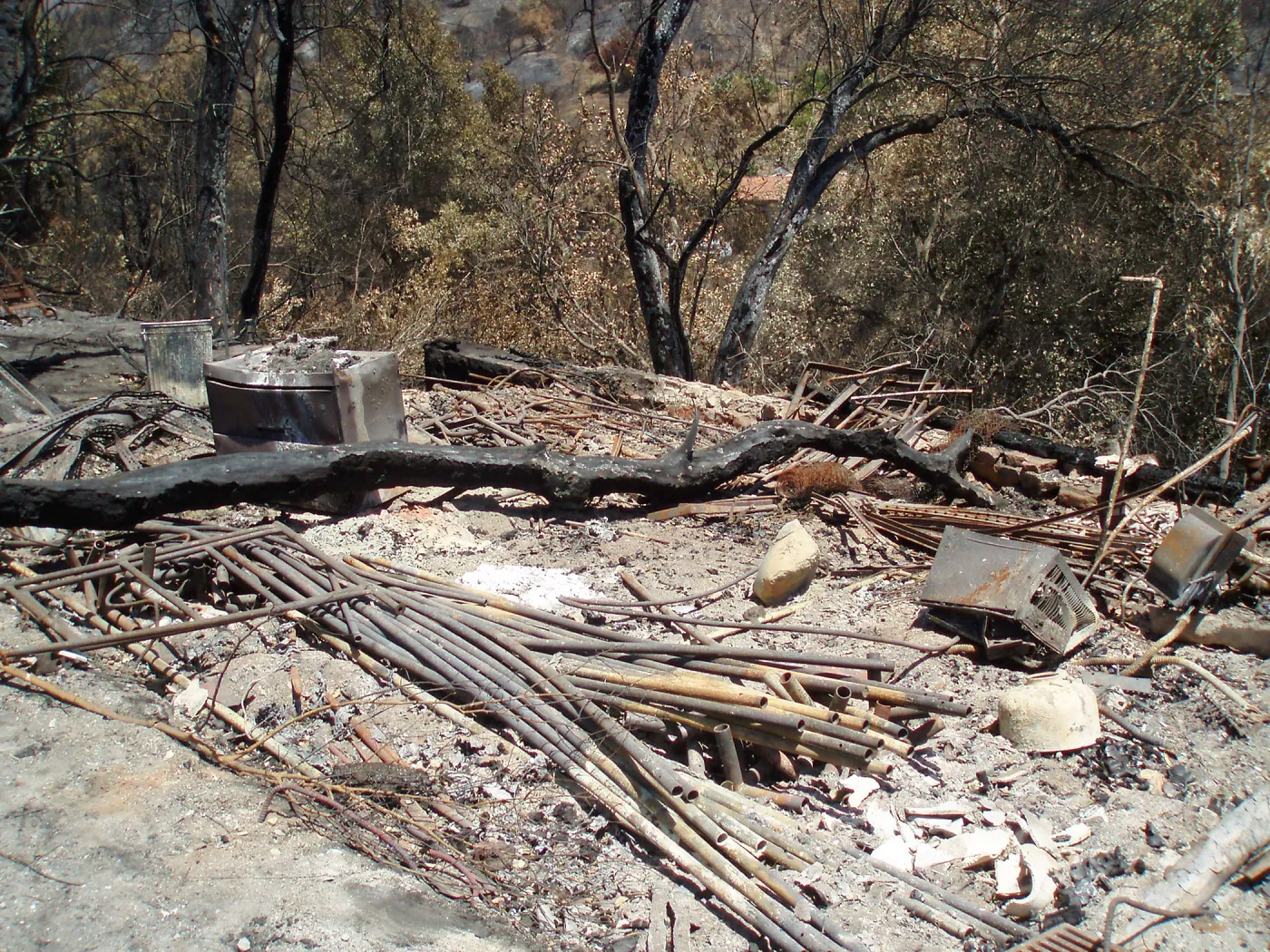 Gane House site after Jesusita fire