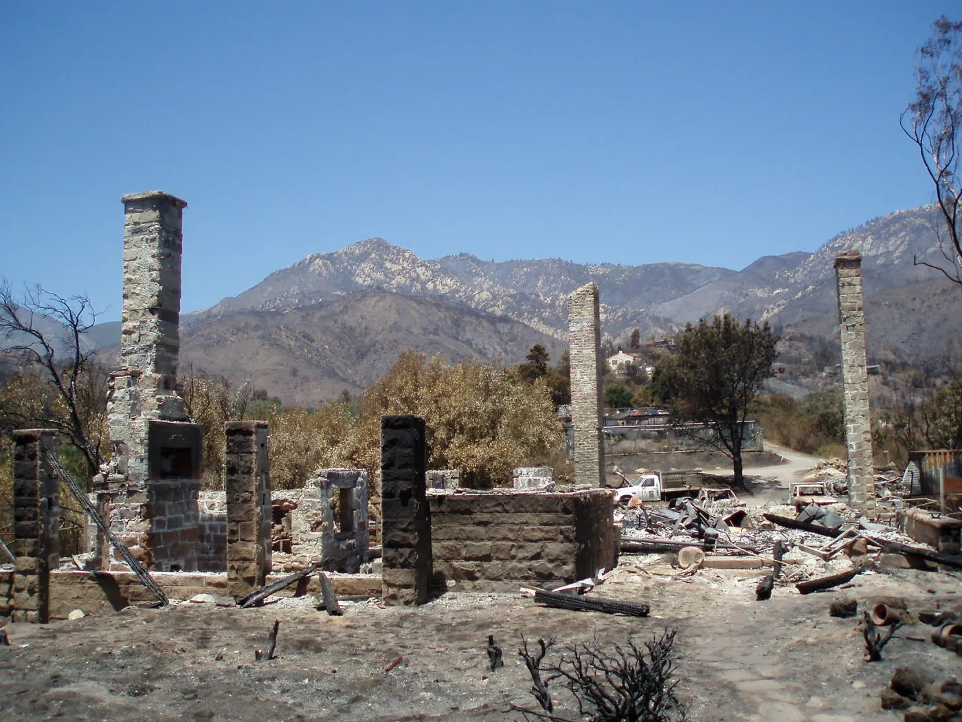 Gane House site after Jesusita fire
