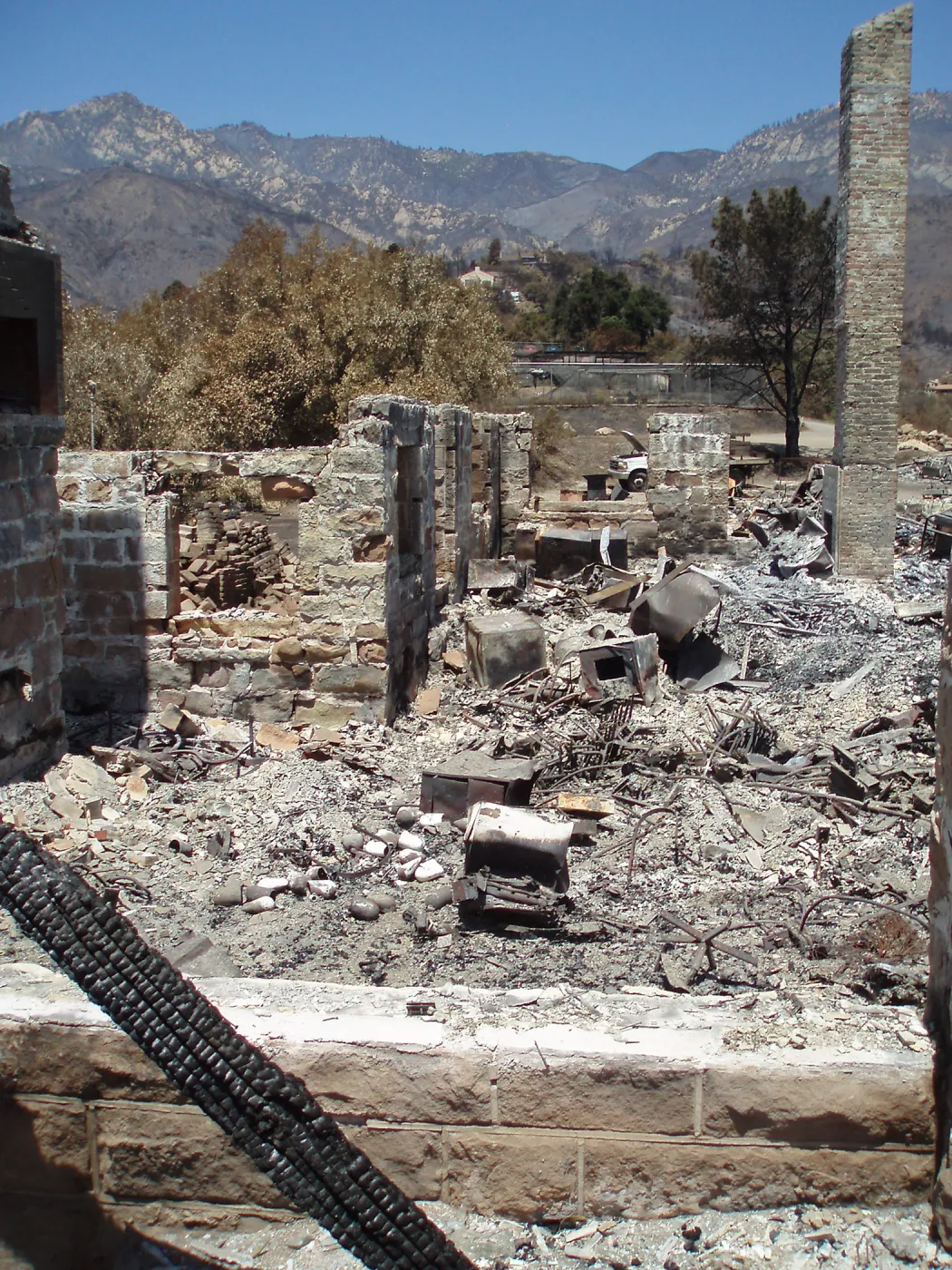 Gane House site after Jesusita fire