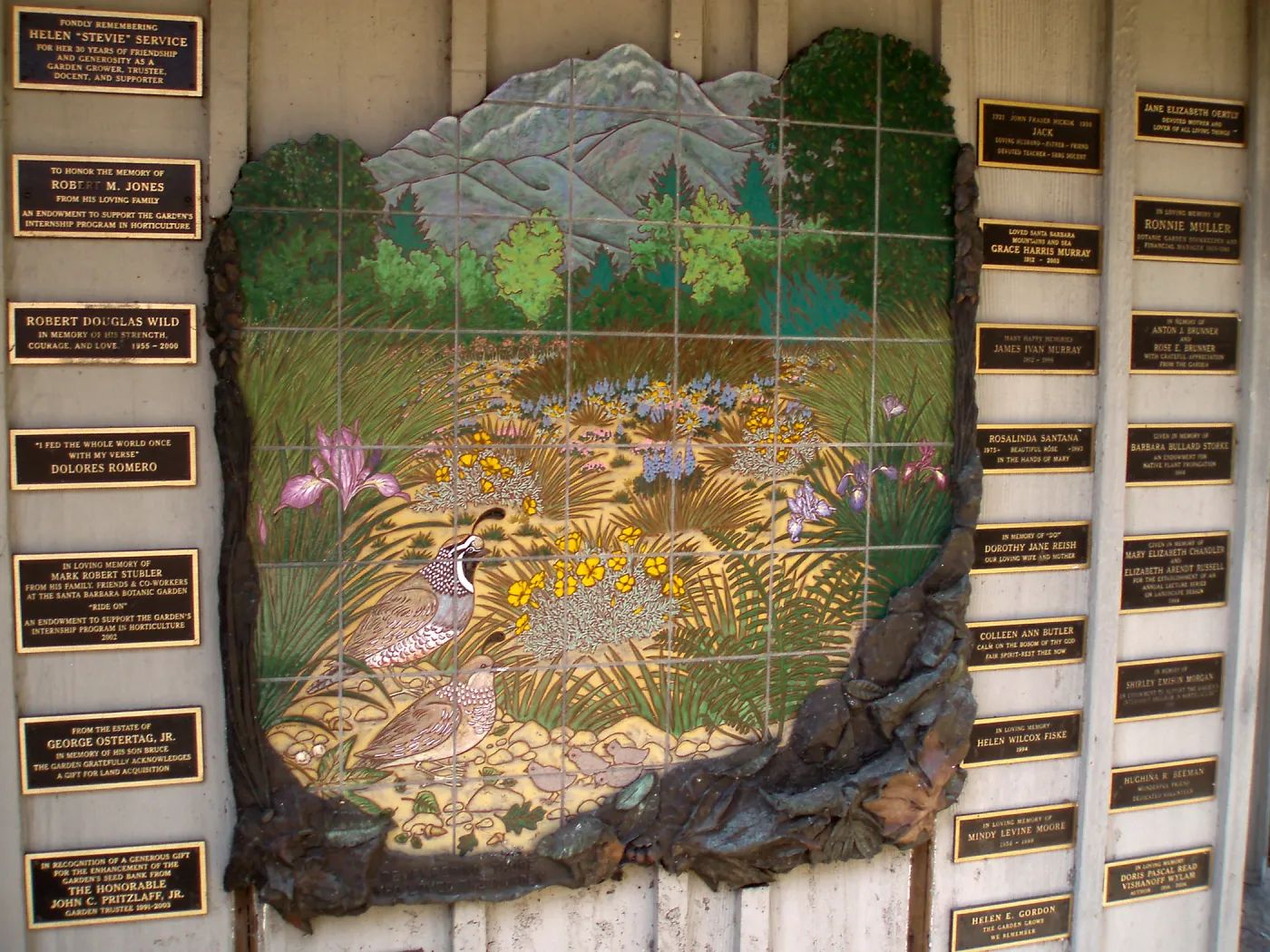 Dedication plaques on Information Kiosk