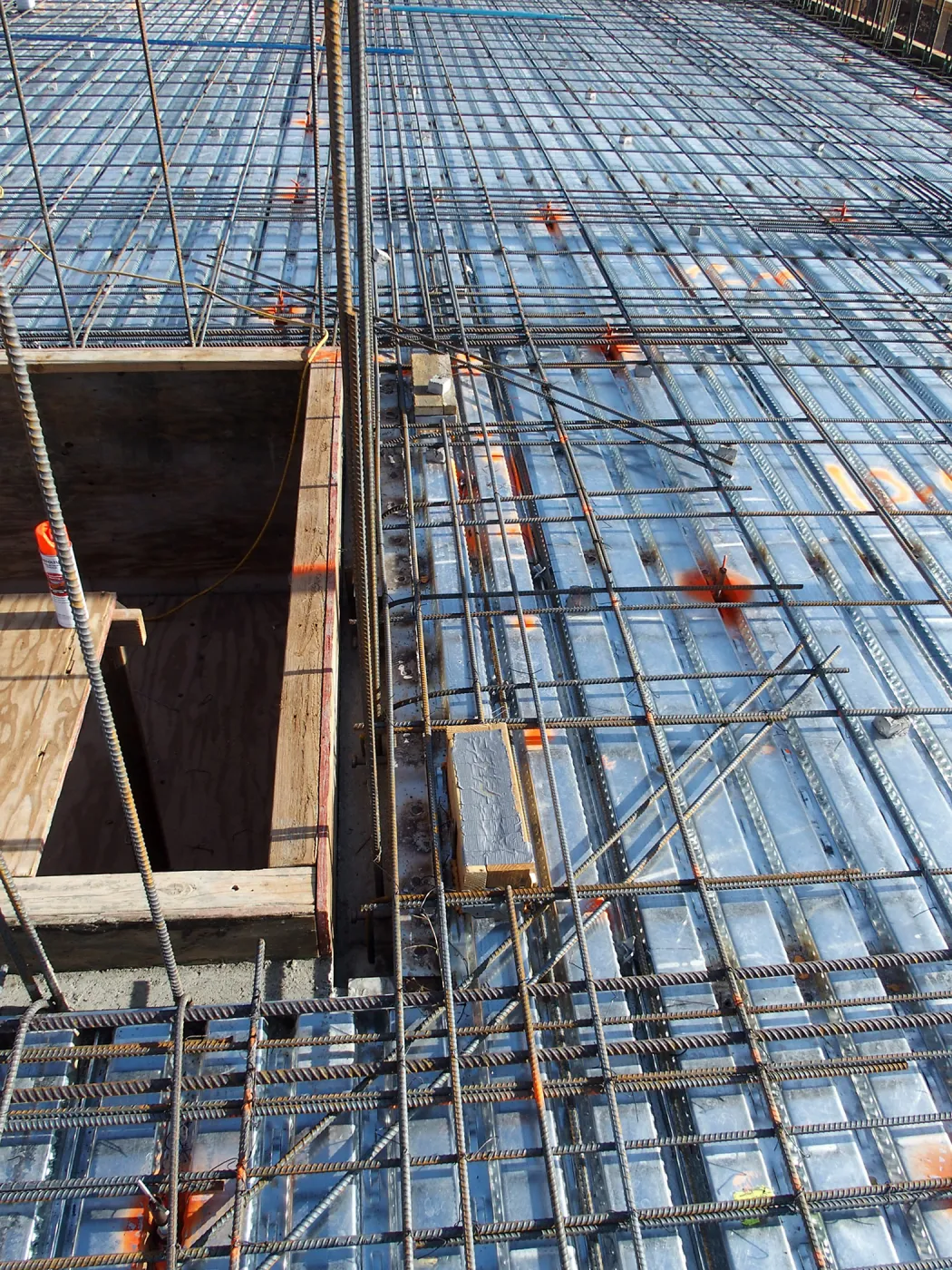Pritzlaff Conservation Center Construction, first floor rebar