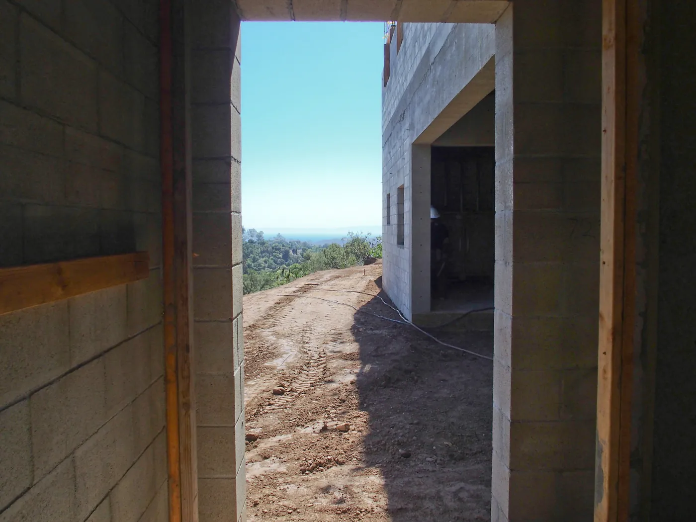 Pritzlaff Conservation Center construction, east wall looking south
