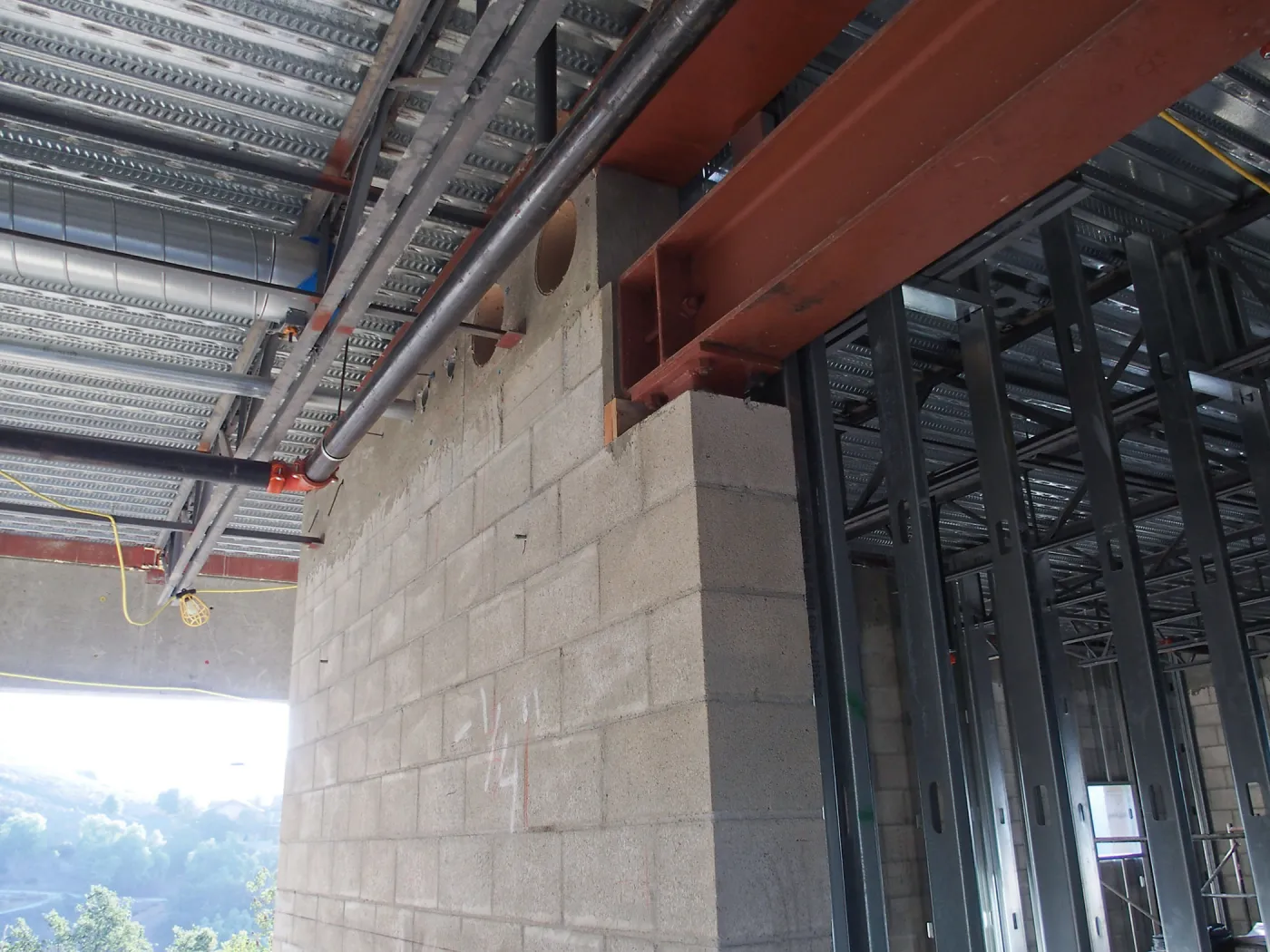 Pritzlaff Conservation Center construction, first floor ceiling detail at entrance