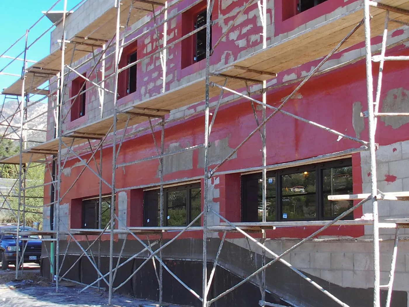 Pritzlaff Conservation Center construction, north end of west face