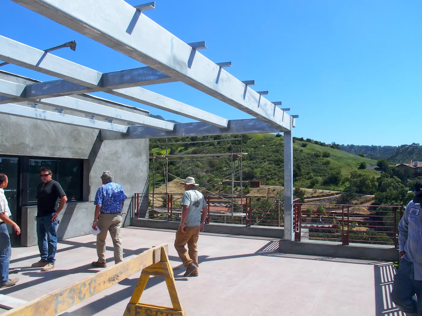 Pritzlaff Conservation Center Construction, looking northeast across deck