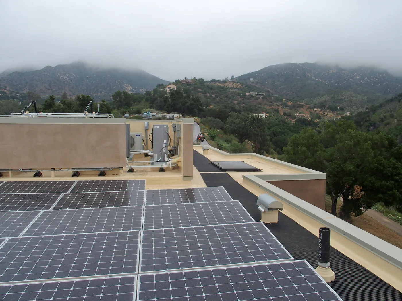 Pritzlaff Conservation Center construction, solor panels and HVAC systems on roof
