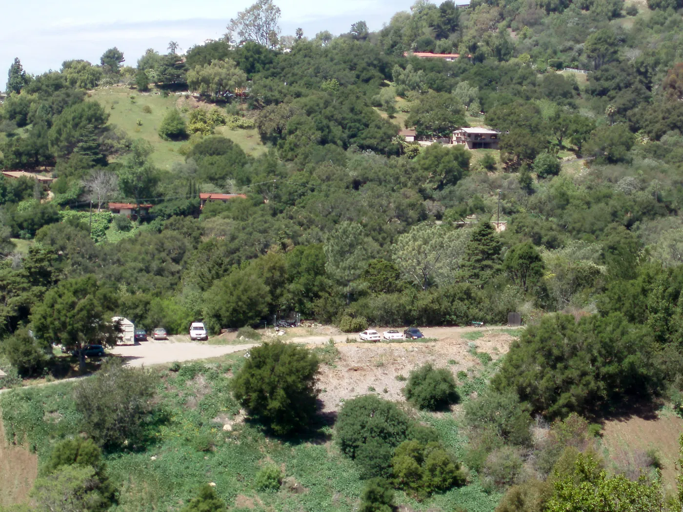 Upper parking area from Cavalli Ridge