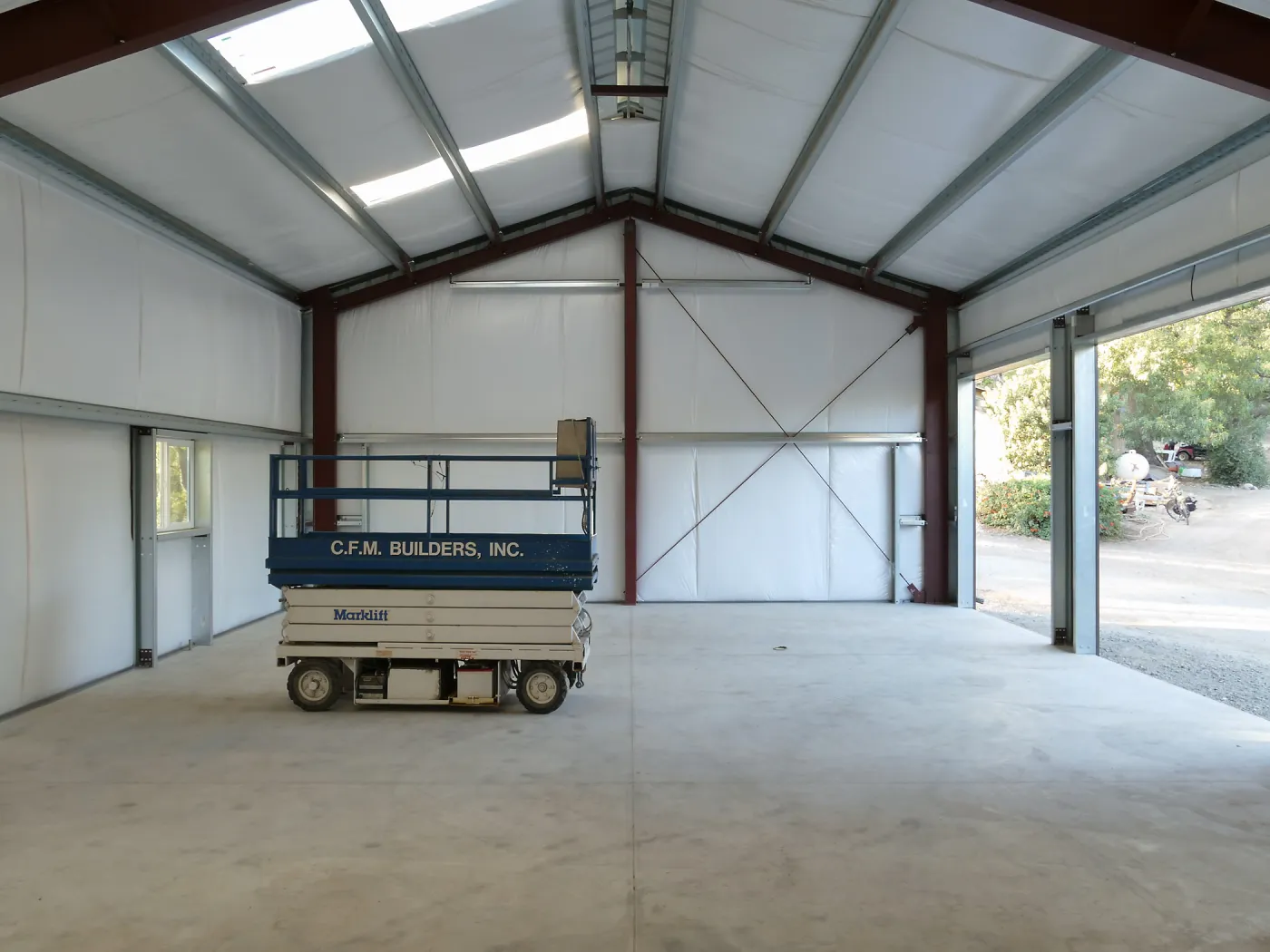 Horticulture Barn Construction, interior looking northwest
