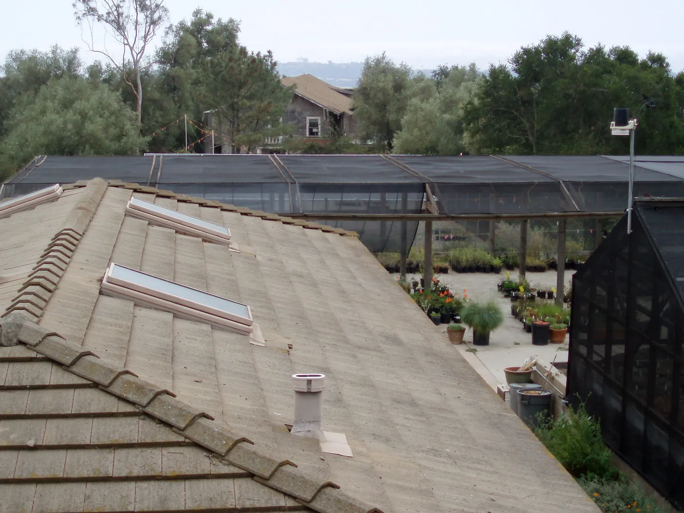 Story Poles at Garden Growers Canyard and Gane House, viewed from upper parking lot, Vital Mission Plan