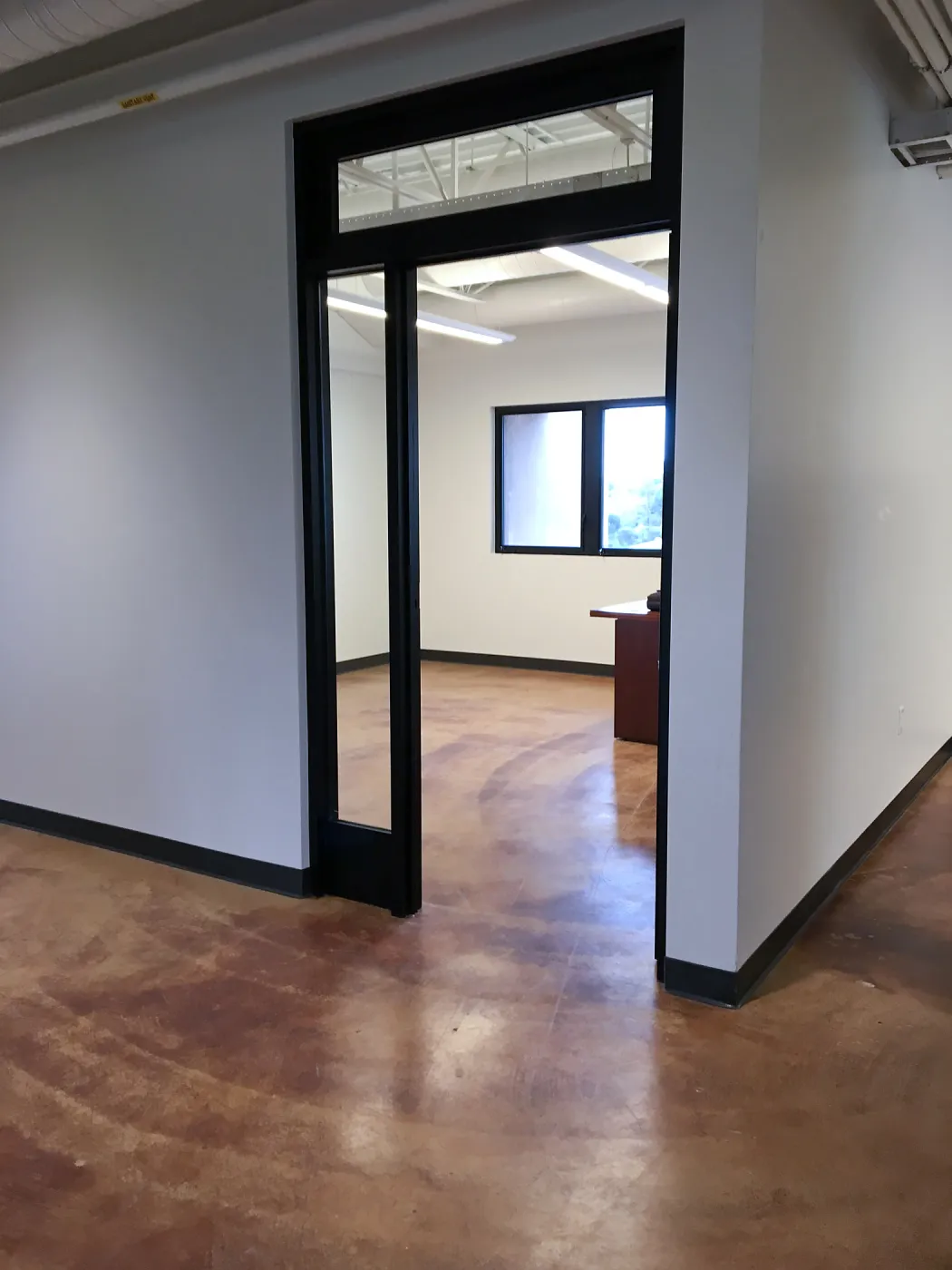 Stained concrete floor at new Pritzlaff Conservation Center