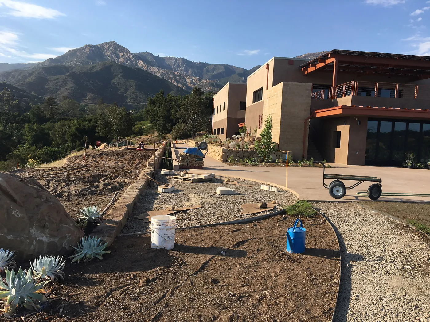 Pritzlaff Conservation Center with view of Arlington Peak and Dudleyas