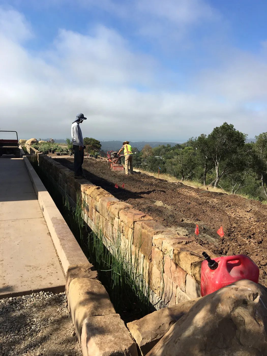 Pritzlaff Conservation Center rill west side landscaping