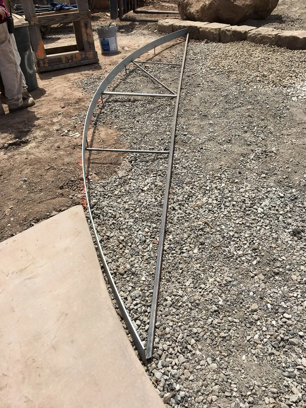 Construction of Island Sculpture at the Island View Garden
