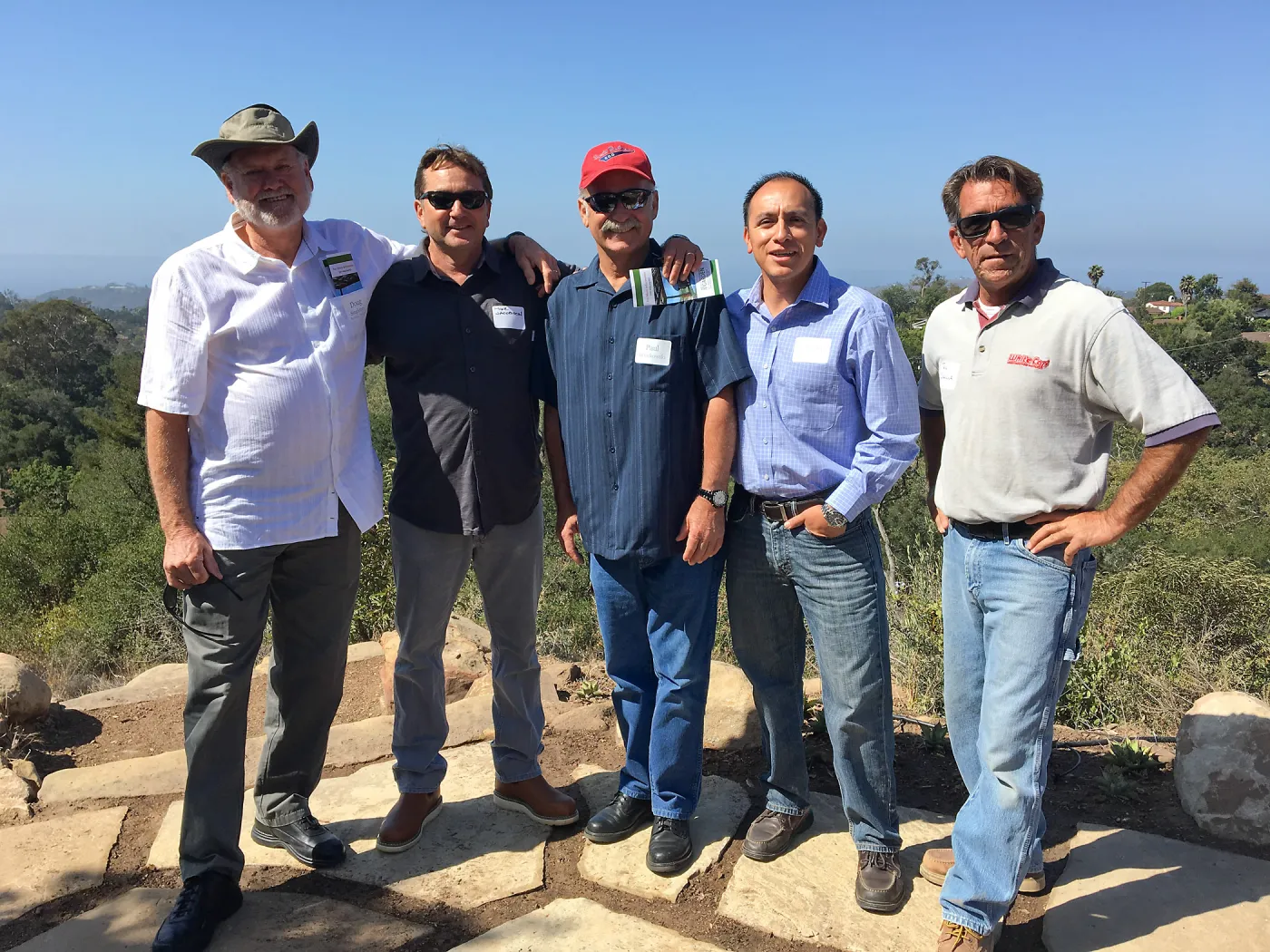 Pritzlaff Conservation Center ribbon cutting. Doug Singeltarry, Mike Jacobson, Paul Wieckowski, Fernando Orta, Trini Chavoya 