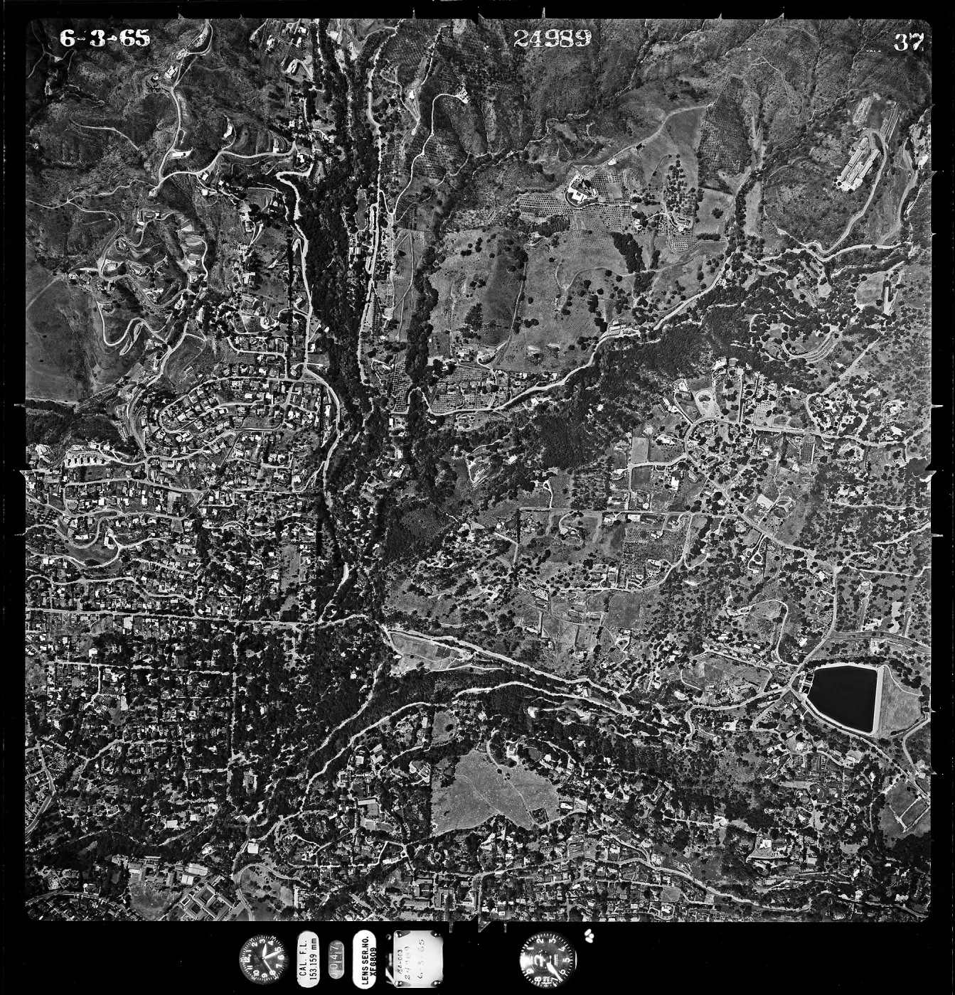 Aerial photograph of SBBG and vicinity