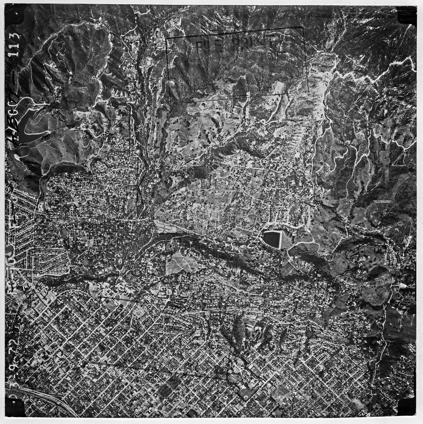 Aerial photograph of SBBG and vicinity