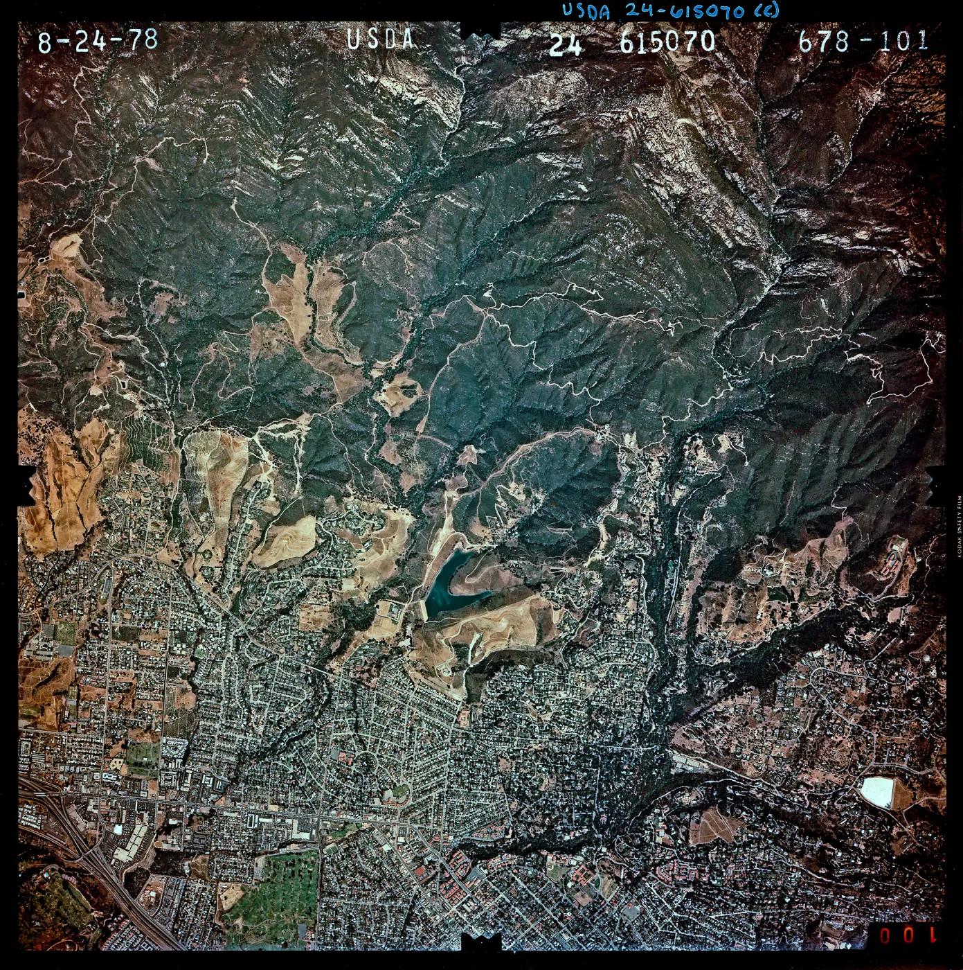 Aerial photograph of SBBG and vicinity