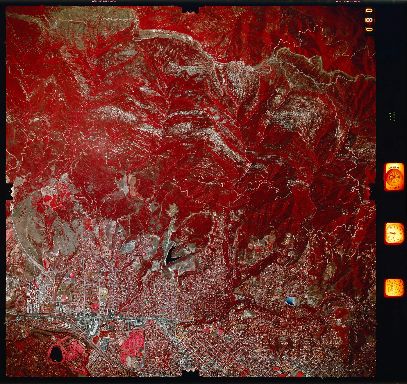 Infrared aerial photograph of SBBG and vicinity