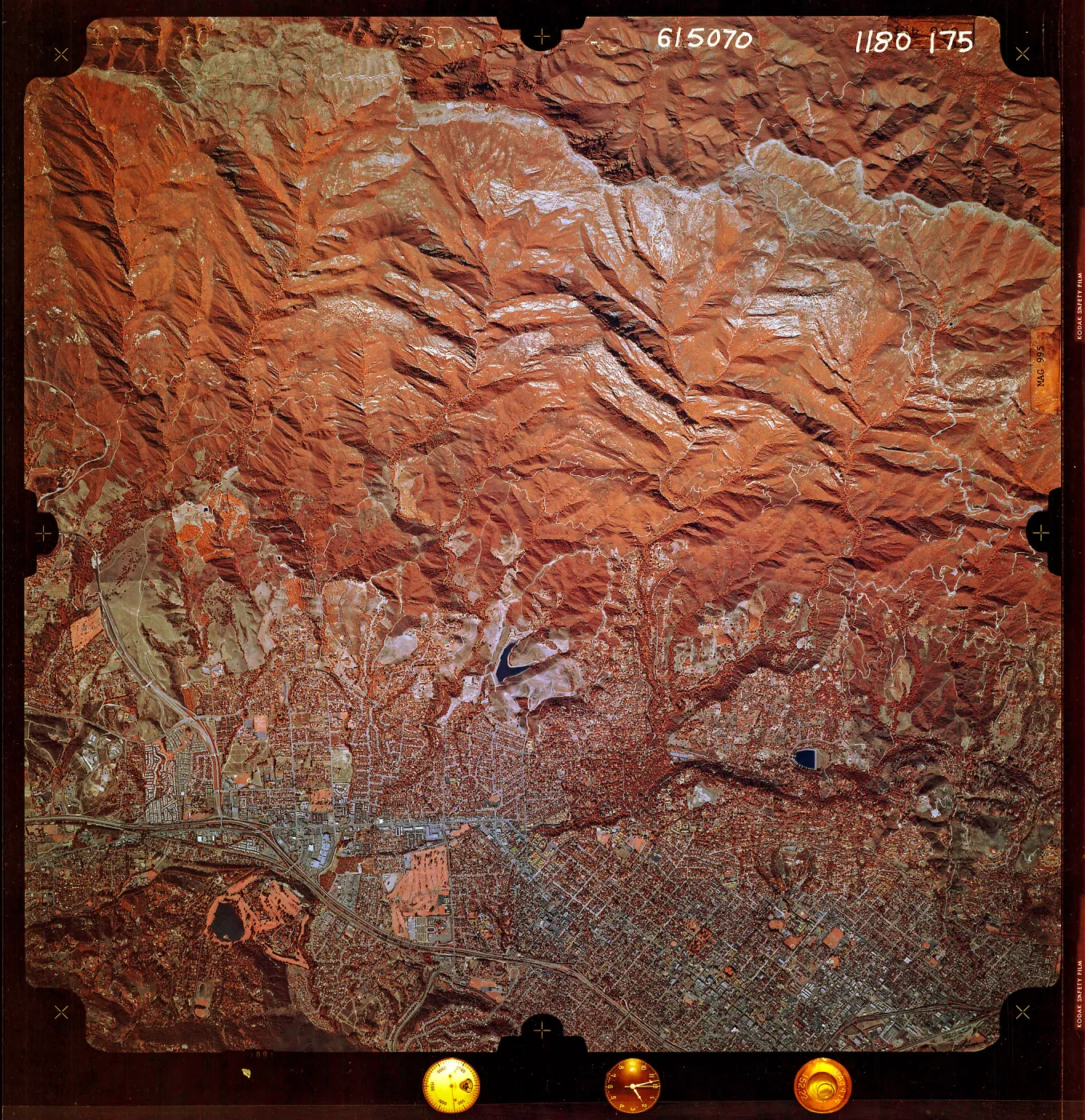 Infrared aerial photograph of SBBG and vicinity