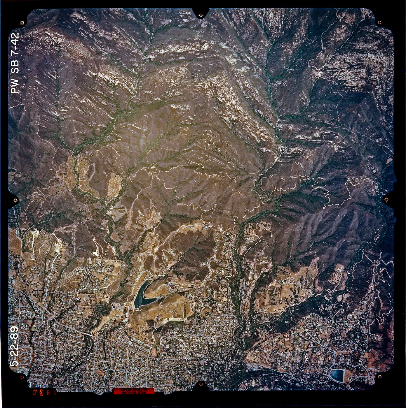 Aerial photograph of SBBG and vicinity