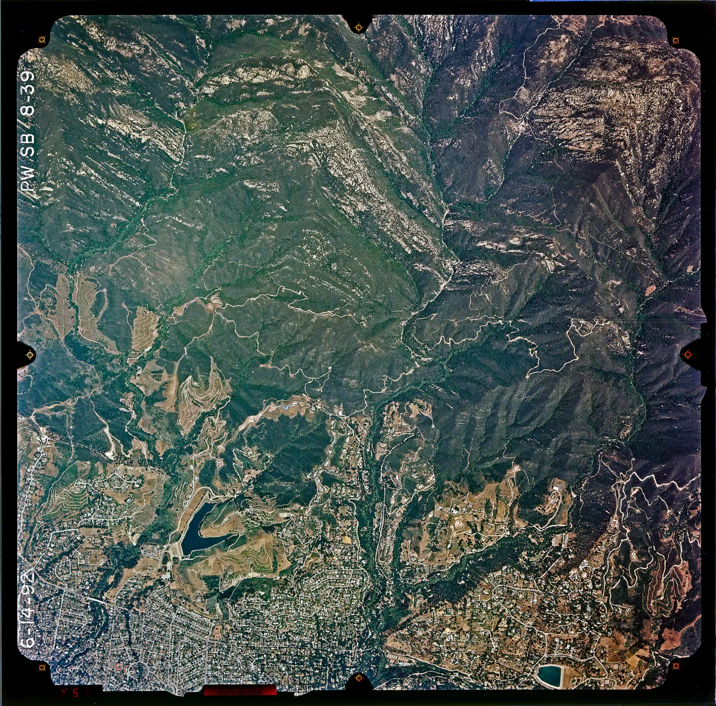 Aerial photograph of SBBG and vicinity