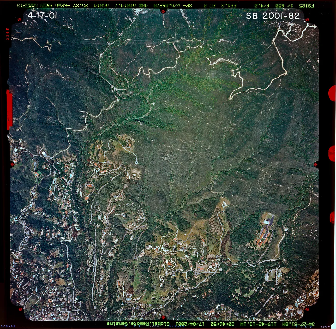 Aerial photograph of SBBG and vicinity
