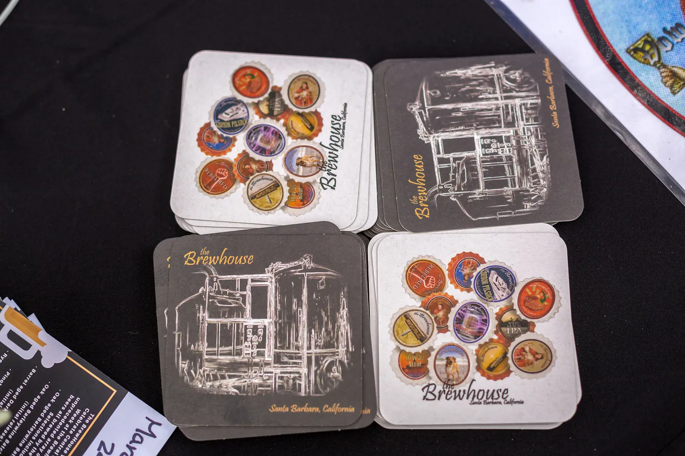 2018 Santa Barbara Beer Garden Event, Brewhouse coasters