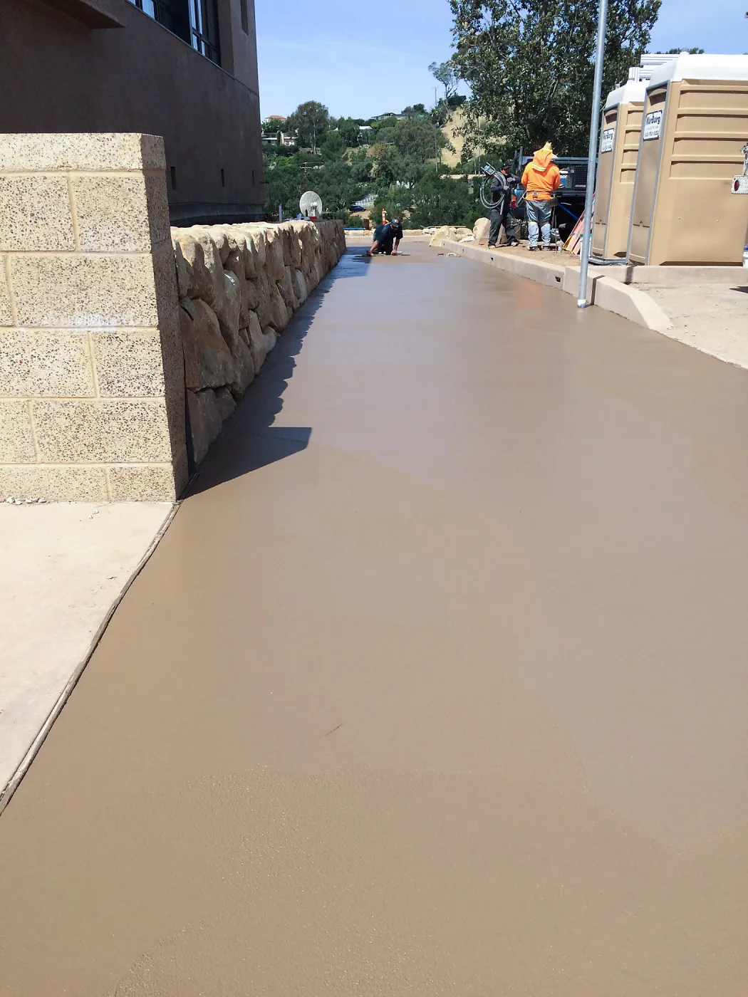 New sidewalk north side of Conservation Center