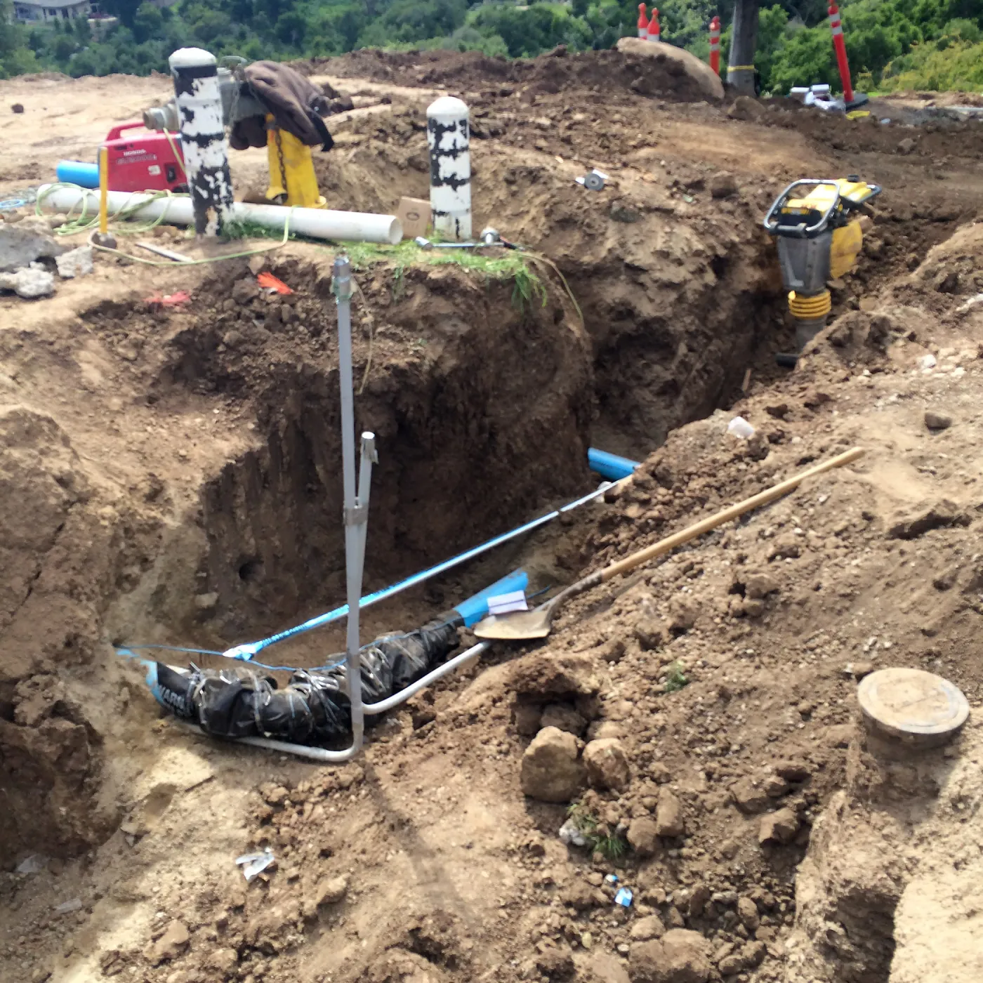 Pritzlaff Conservation Center construction, water main installation