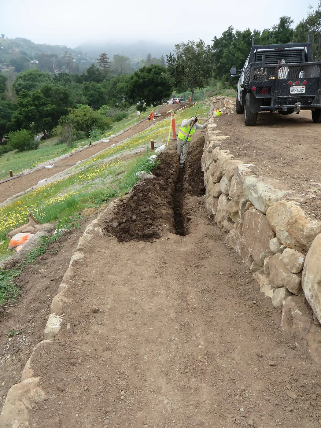 Wall reconstruction at Conservation Center site