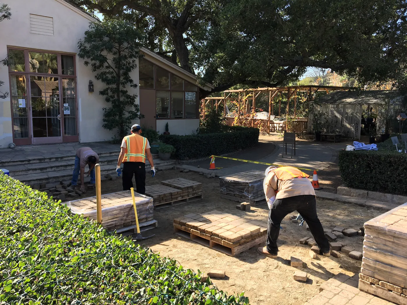 Removing Courtyard pavers